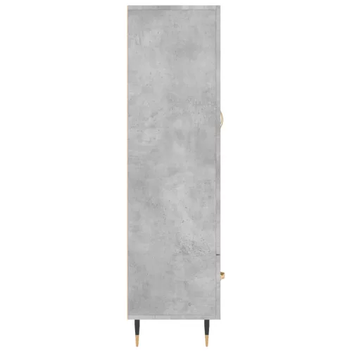  betonszürke szerelt fa magasszekrény 69,5 x 31 x 115 cm