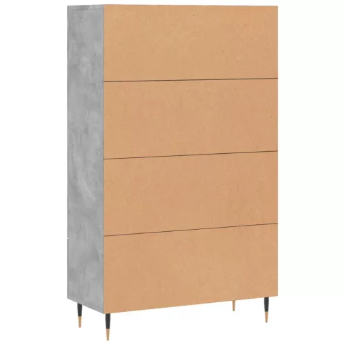 betonszürke szerelt fa magasszekrény 69,5 x 31 x 115 cm