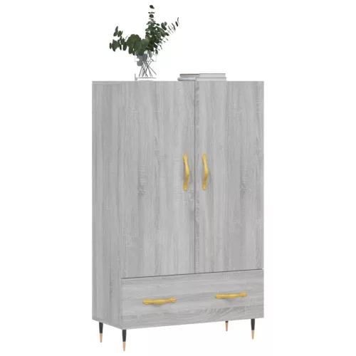  szürke sonoma szerelt fa magasszekrény 69,5 x 31 x 115 cm