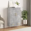  betonszürke szerelt fa magasszekrény 69,5 x 31 x 115 cm