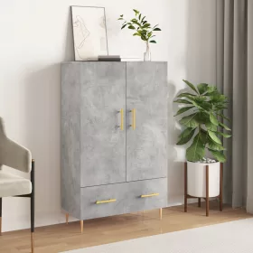  betonszürke szerelt fa magasszekrény 69,5 x 31 x 115 cm