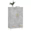  betonszürke szerelt fa magasszekrény 69,5 x 31 x 115 cm