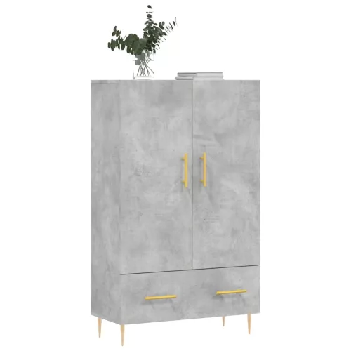  betonszürke szerelt fa magasszekrény 69,5 x 31 x 115 cm