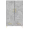  betonszürke szerelt fa magasszekrény 69,5 x 31 x 115 cm