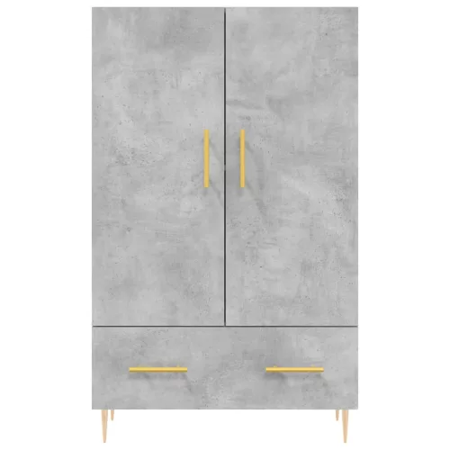  betonszürke szerelt fa magasszekrény 69,5 x 31 x 115 cm