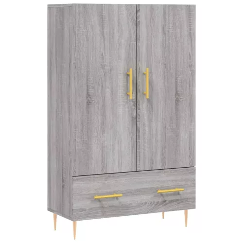  szürke sonoma szerelt fa magasszekrény 69,5 x 31 x 115 cm