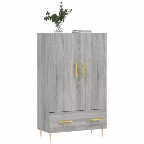  szürke sonoma szerelt fa magasszekrény 69,5 x 31 x 115 cm