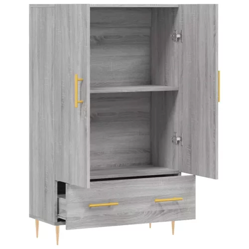  szürke sonoma szerelt fa magasszekrény 69,5 x 31 x 115 cm
