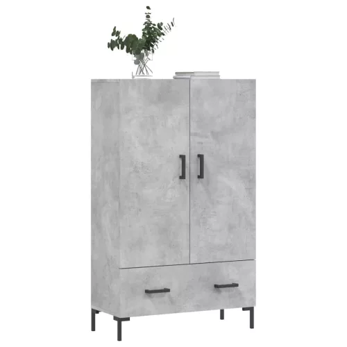  betonszürke szerelt fa magasszekrény 69,5 x 31 x 115 cm