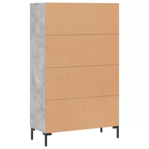  betonszürke szerelt fa magasszekrény 69,5 x 31 x 115 cm