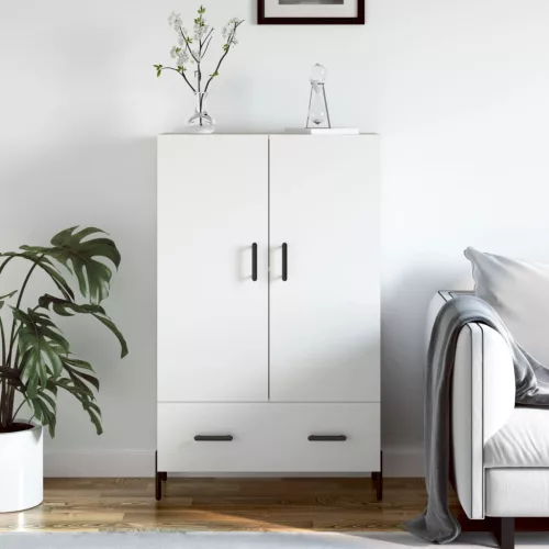  fehér szerelt fa magasszekrény 69,5 x 31 x 115 cm