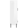  magasfényű fehér szerelt fa magasszekrény 69,5 x 31 x 115 cm