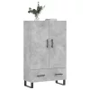  betonszürke szerelt fa magasszekrény 69,5 x 31 x 115 cm