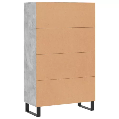  betonszürke szerelt fa magasszekrény 69,5 x 31 x 115 cm