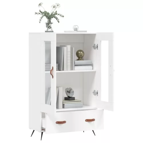  fehér szerelt fa magasszekrény 69,5 x 31 x 115 cm