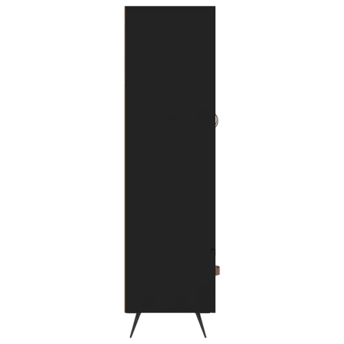  fekete szerelt fa magasszekrény 69,5 x 31 x 115 cm