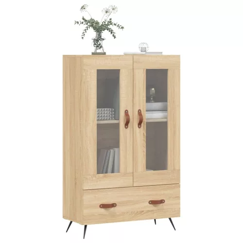  sonoma tölgy színű szerelt fa magasszekrény 69,5 x 31 x 115 cm