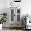  betonszürke szerelt fa magasszekrény 69,5 x 31 x 115 cm