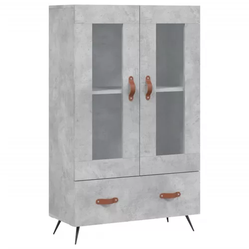  betonszürke szerelt fa magasszekrény 69,5 x 31 x 115 cm
