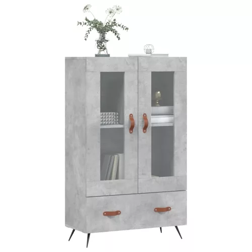  betonszürke szerelt fa magasszekrény 69,5 x 31 x 115 cm