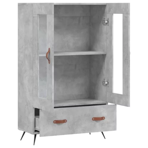  betonszürke szerelt fa magasszekrény 69,5 x 31 x 115 cm