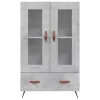  betonszürke szerelt fa magasszekrény 69,5 x 31 x 115 cm