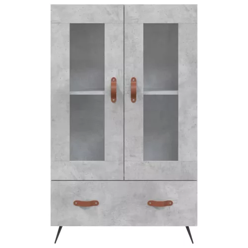  betonszürke szerelt fa magasszekrény 69,5 x 31 x 115 cm