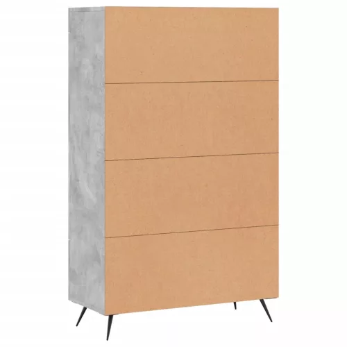  betonszürke szerelt fa magasszekrény 69,5 x 31 x 115 cm