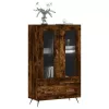  füstös tölgy színű szerelt fa magasszekrény 69,5 x 31 x 115 cm