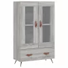  szürke sonoma szerelt fa magasszekrény 69,5 x 31 x 115 cm