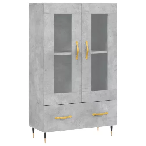  betonszürke szerelt fa magasszekrény 69,5 x 31 x 115 cm