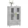  betonszürke szerelt fa magasszekrény 69,5 x 31 x 115 cm