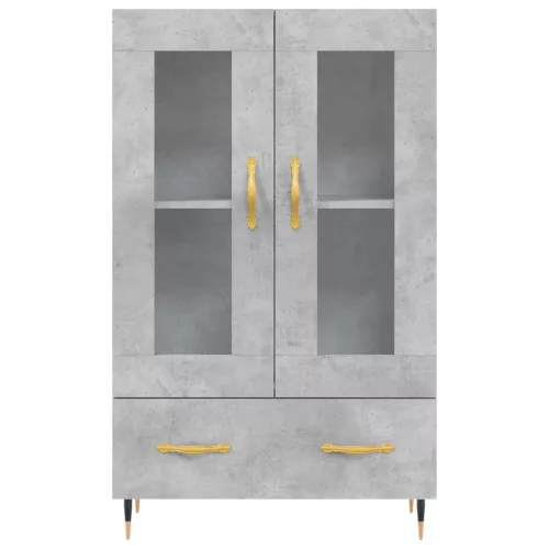  betonszürke szerelt fa magasszekrény 69,5 x 31 x 115 cm