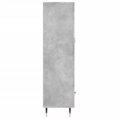  betonszürke szerelt fa magasszekrény 69,5 x 31 x 115 cm