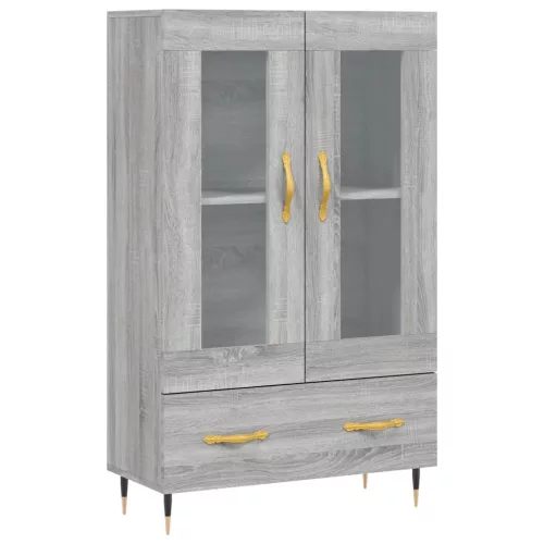  szürke sonoma szerelt fa magasszekrény 69,5 x 31 x 115 cm