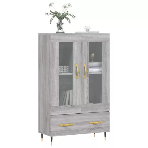  szürke sonoma szerelt fa magasszekrény 69,5 x 31 x 115 cm