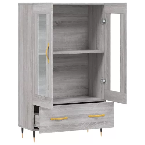  szürke sonoma szerelt fa magasszekrény 69,5 x 31 x 115 cm