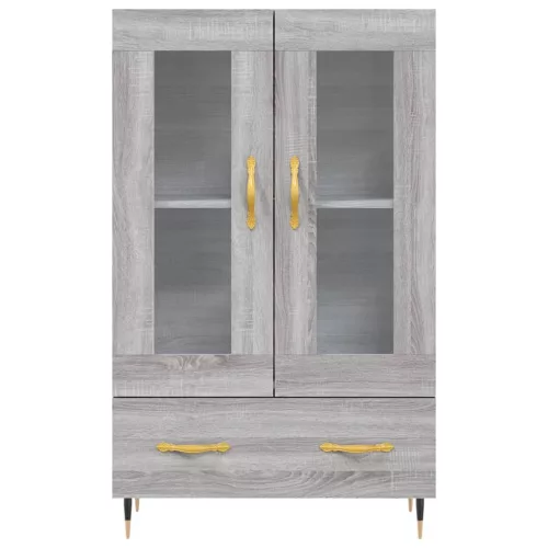  szürke sonoma szerelt fa magasszekrény 69,5 x 31 x 115 cm
