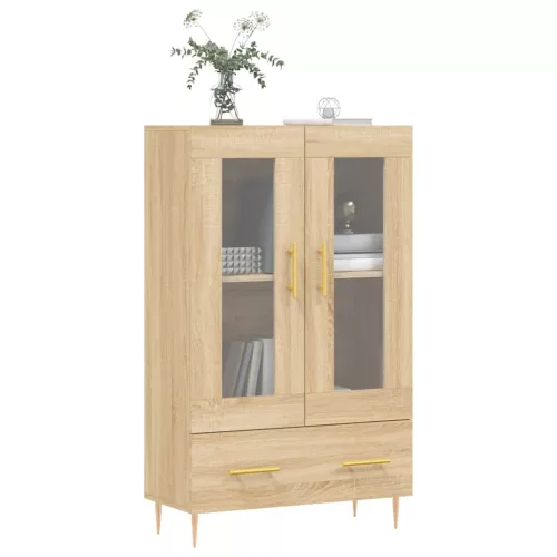  sonoma tölgy színű szerelt fa magasszekrény 69,5 x 31 x 115 cm