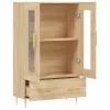  sonoma tölgy színű szerelt fa magasszekrény 69,5 x 31 x 115 cm