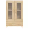  sonoma tölgy színű szerelt fa magasszekrény 69,5 x 31 x 115 cm