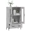 betonszürke szerelt fa magasszekrény 69,5 x 31 x 115 cm