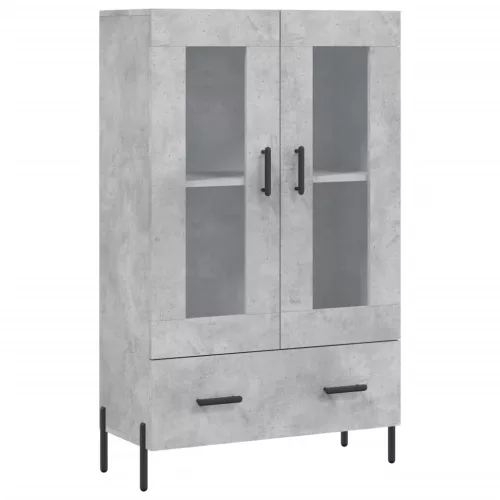  betonszürke szerelt fa magasszekrény 69,5 x 31 x 115 cm