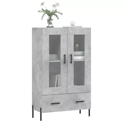  betonszürke szerelt fa magasszekrény 69,5 x 31 x 115 cm