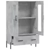  betonszürke szerelt fa magasszekrény 69,5 x 31 x 115 cm