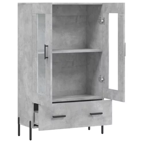  betonszürke szerelt fa magasszekrény 69,5 x 31 x 115 cm