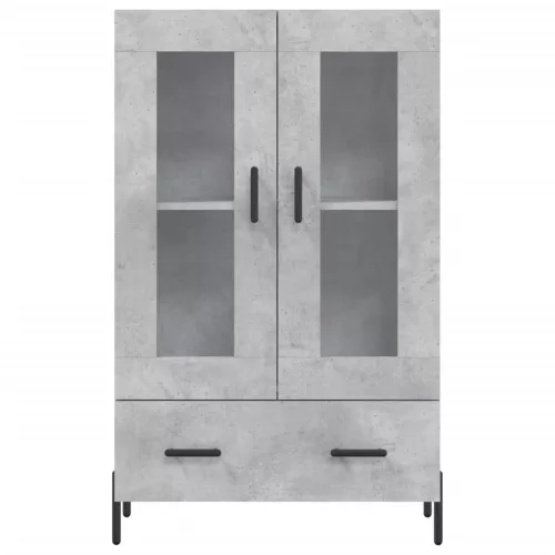  betonszürke szerelt fa magasszekrény 69,5 x 31 x 115 cm