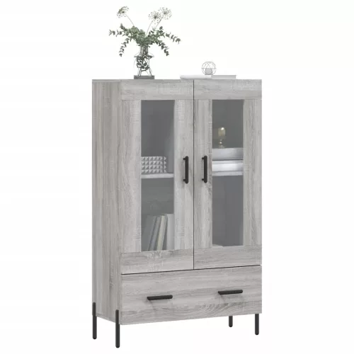  szürke sonoma szerelt fa magasszekrény 69,5 x 31 x 115 cm