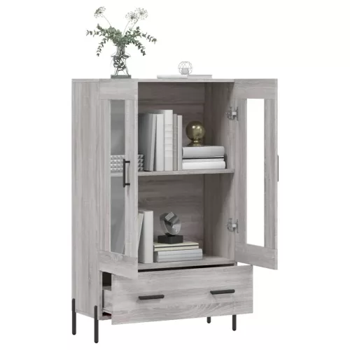  szürke sonoma szerelt fa magasszekrény 69,5 x 31 x 115 cm