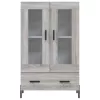  szürke sonoma szerelt fa magasszekrény 69,5 x 31 x 115 cm